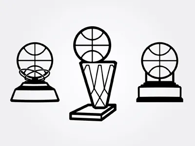 NBA Trophy Icons adidas brand design branding branding design conference finals icon iconography identity identity design illustration illustrator nba trophy