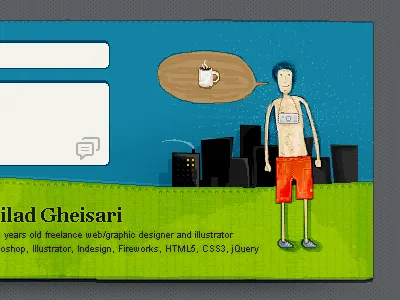 Tiny page... camera colored design font form me mug personal photoshop pixel pixel design web