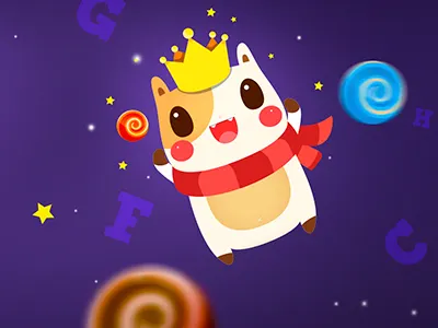 candy app cat illustration