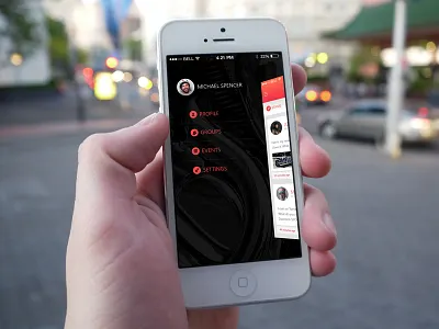 Options Screen / Community App app bike community design feed interface moto motorcycles news stream ui ux