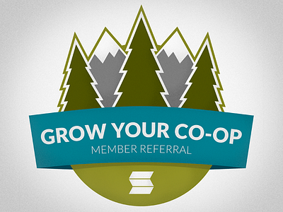Member Referral Badge badge co op id identity system logo member referral promotion