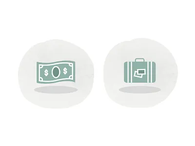 Donate or Join Icons donate flat icons money suitcase travel