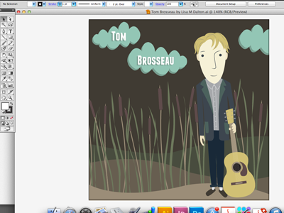 Screen Shot 2014 01 29 At 2.28.35 Pm D brown cute graphic design illustration lisa m. dalton musician screen shot singer tom brosseau turquoise