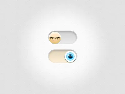 On & Off Switch ) app button design eye idea off on psd slide switch ui vector