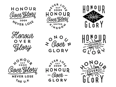 Honour Over Glory Collection clothing glory honour over