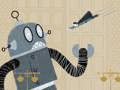 Super(ish)man illustration robot superman