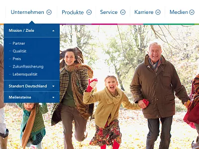 Screendesign Medical Company clean dropdown minimal screendesign website