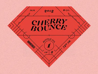 Cherry Bounce bounce cherry diamond ideo illustration liquor odesta typography vllg whiskey