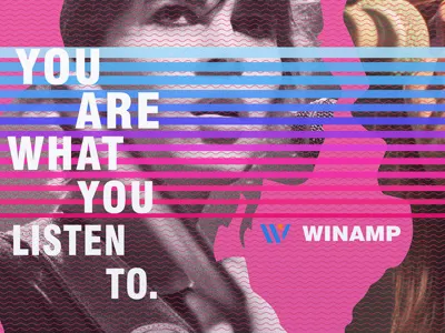 Winamp branding communication identity music poster