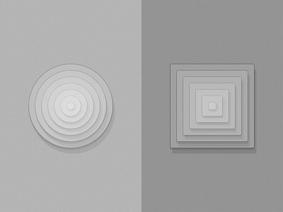 Grey Shapes circle geometric grey layers monochrome shadow shadows sketch square