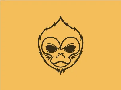 The Alien Monkey Collective adventure brand community identity illustration logo monkey networking rock climbing