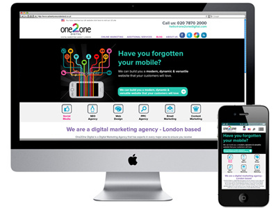 One2one | Responsive Design digital marketing graphic design london responsive responsive design webdesign website