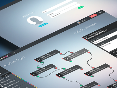 Upcoming WebApp flat home icon icons interface logo mockup module preview user website