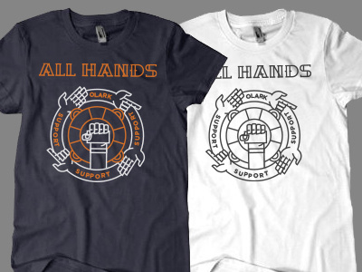 All Hands Tshirt hand icon illustration letter lettering support t shirt