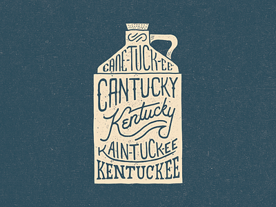 Canetucky Final bourbon canetucky fire water hand illustration hand lettering jug kentucky moonshine whiskey whisky white dog white lightening