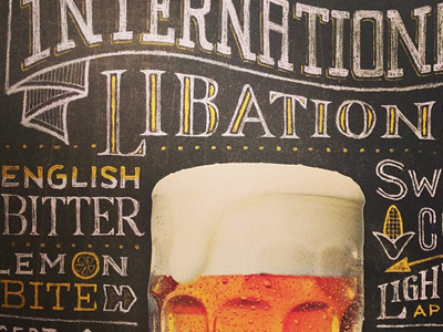 Brewniversity Poster Detail beer chalkboard poster type