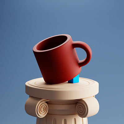 Smooth Mug 3d blender cake column design illustration lighting lights mug render roman shadow smooth