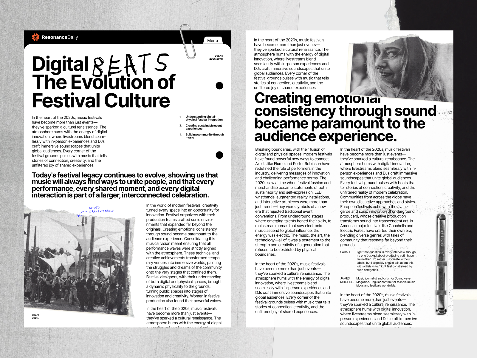 ResonanceDaily pt-2 festival minimal website