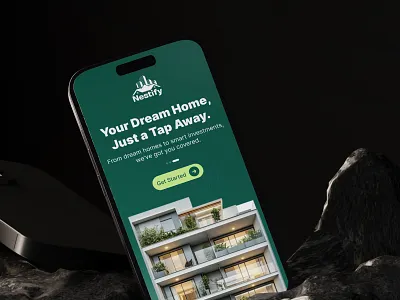 🏡 Seamless Real Estate App UI Design! card clean filter home screen listing listing app mobile mobile app real estate real estate app real estate design ui ui design user interface