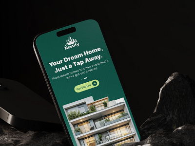 🏡 Seamless Real Estate App UI Design! card clean filter home screen listing listing app mobile mobile app real estate real estate app real estate design ui ui design user interface