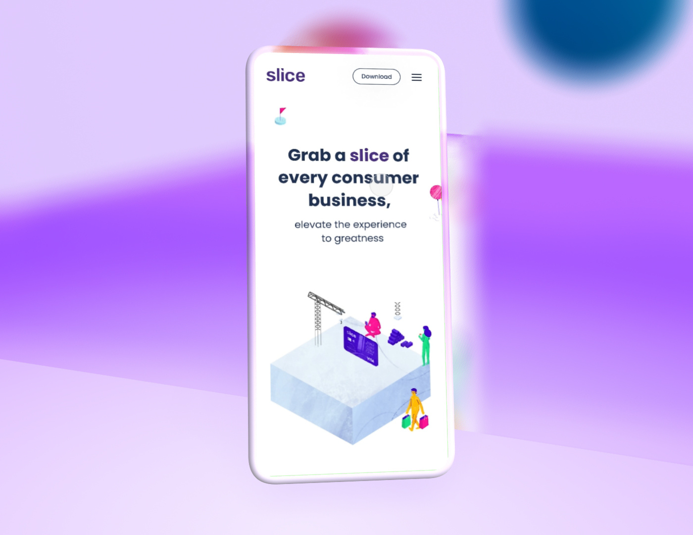 Landing Page for Fintech 3d animation banking fintech illustration slice ui