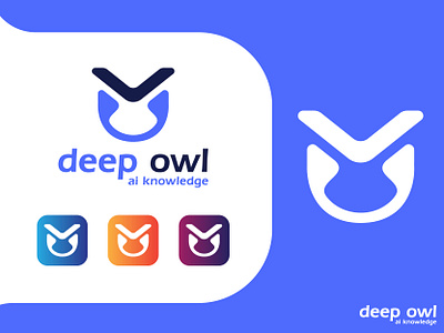 Deep Owl ai Logo mark design concept ai ai logo animal app icon artificial artificial intelligence bird chatgpt concept deep deepseek design knowledge logo logo type modern logo owl owl head owl logo technology logo