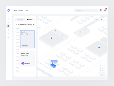 Desk booking platform 3d booking desktop desktop app graphic design office saas ui virtual office web design work