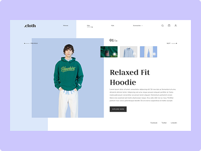 .cloth- Clothing Store Web UI branding concept design design landing page ui ui design web design website