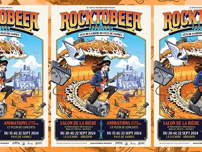 Rocktobeer Fest beer branding da drawing fest festival graphic design illustration illustrator logo poster poster design poster festival rock