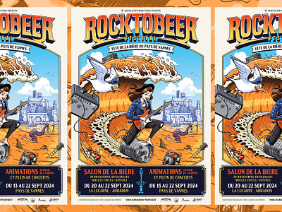 Rocktobeer Fest beer branding da drawing fest festival graphic design illustration illustrator logo poster poster design poster festival rock