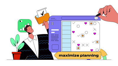 Digital Planning 2D Animation 2d animation business digital planning digital tools flat illustration mobile app motion organization planner planner app productivity smart planning task management technology time management user interface work workflow