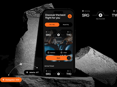 AirVoyage booking app darktheme booking design flight booking flight dark app design fluttertop mobile mobile app travel app ui uiux ux