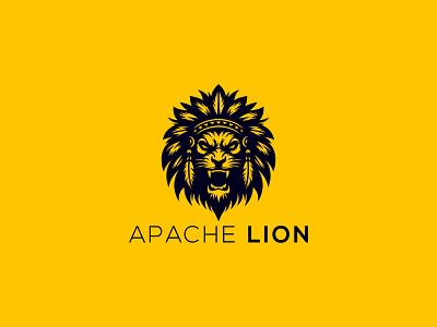 Apache Lion Logo apache business logo apache lion apache lion logo apache logo apache logo design branding design game graphic design illustration lion lion logo lions lions vector logo logo strong top lion vector