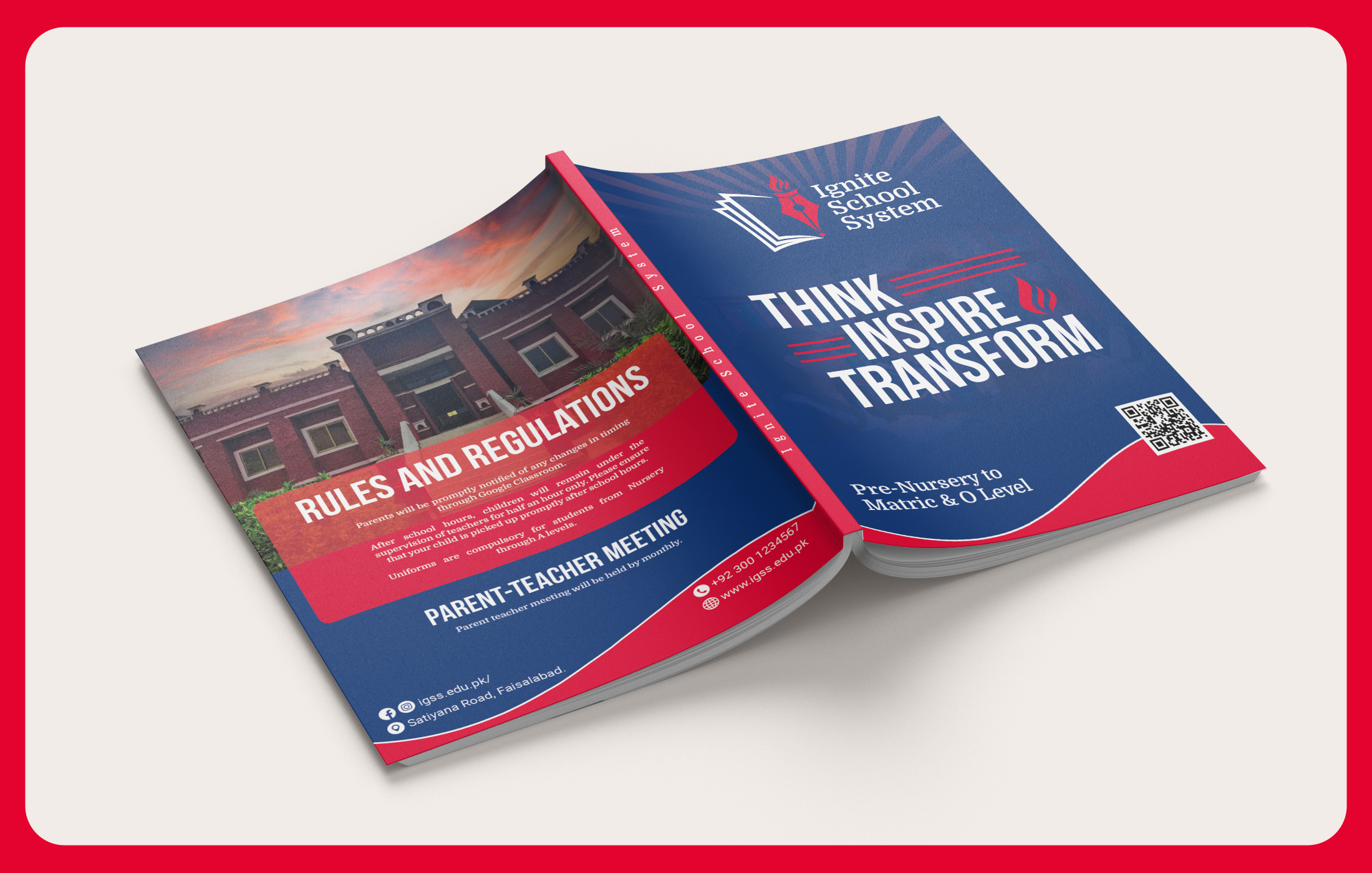 New Ignite School System Prospectus! arinnovationstudio book design branding design flyer design graphic design