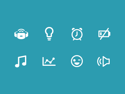 Sleep Inducer app icon set animation app battery ces clock flat icons mobile sensor sleep smiley ui