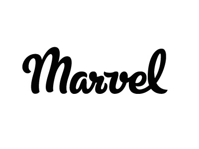 Marvel brand fuentoovehuna lettering logo type