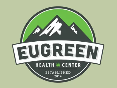 Eugreen Health Center Logo Design circle cubano design dispensary green logo marijuana mountain nature outdoor seal