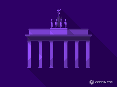 Berlin @ Coddin badge berlin coddin flat icon illustration vector