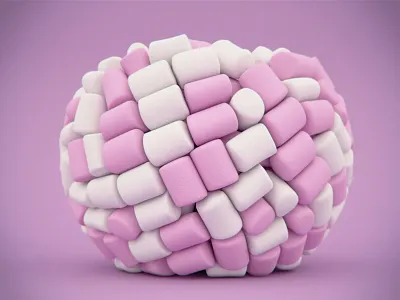 Marshmallow 3d ball cgi cinema4d marshmallow render