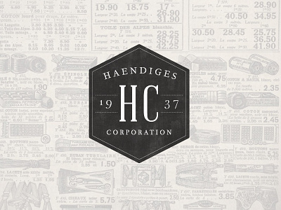 Haendiges Corp Brand Project: Concept 2 - Retro Badge design logo retro throwback