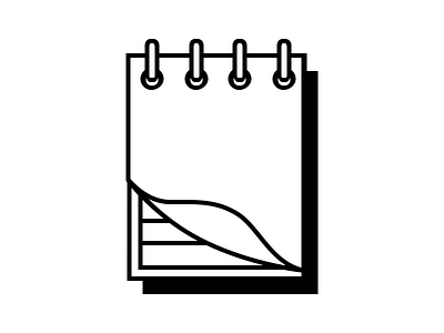 Notepad icon illustration line art minimal note notepad