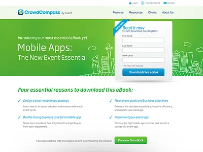 CrowdCompass Landing Page crowdcompass download ebook form landing landing page marketing page