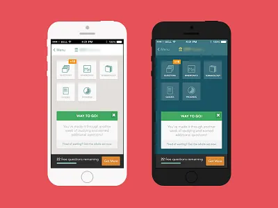 Pick A Team app flat ios ios7 iphone menu navigation popover quiz