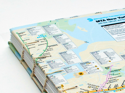 Coptic Stitch Notebook 2 coptic stitch handbound handmade maps new york notebook nyc paper stitch