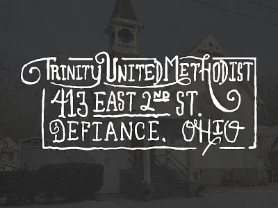 Trinity United Methodist Church address church invite methodist ohio stamp trinity wedding