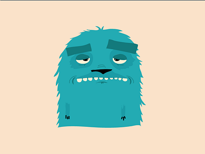 Meet Borest *wave* alishaallport blue character design flat game illustration monster sleepy vector