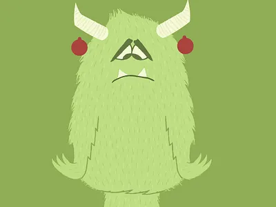 Holiday Monster Illustration WIP 2 fur holiday monster photoshop screenshot vector wip