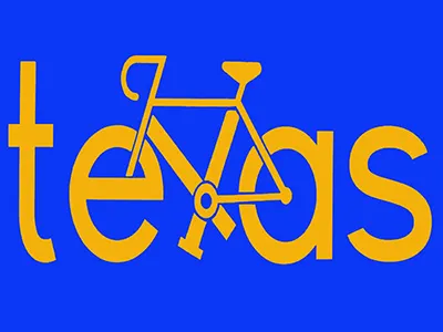 Texas Bike bicycle bike lettering texas type