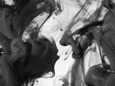 Kiss Me animation black and white digital digital painting illustration ink kiss painting photography silhouette