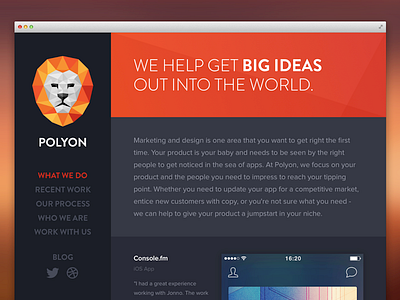 Work in progress polyon website